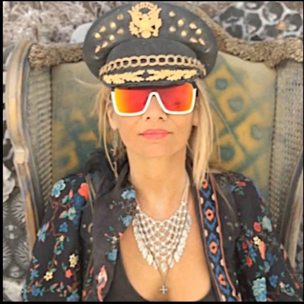 🔥Burning Man Custom Studded Military Hat🔥